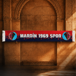 Mardin 1969 Spor Kırmızı Lacivert Taraftar Atkısı