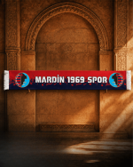 Mardin 1969 Spor Kırmızı Lacivert Taraftar Atkısı