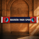 Mardin 1969 Spor Klasik Kırmızı Lacivert Atkı