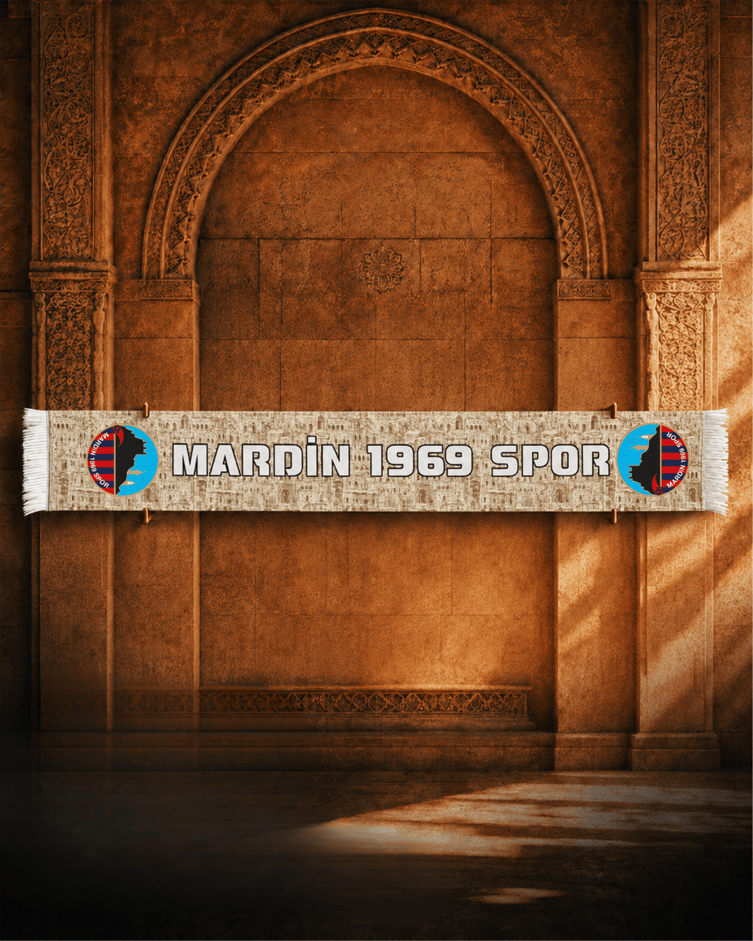 Mardin 1969 Spor Taş Desenli Taraftar Atkısı